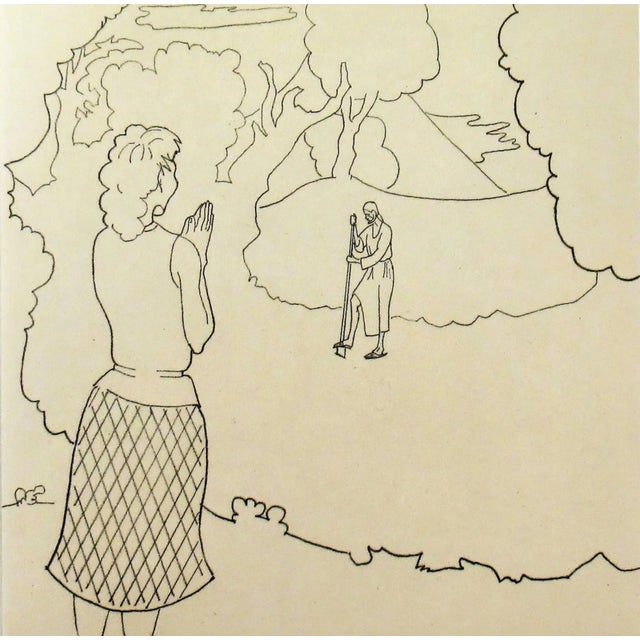 This artwork titled "Three Questions #V" 2003 is an original soft ground etching on Somerset paper by American artist Mary...