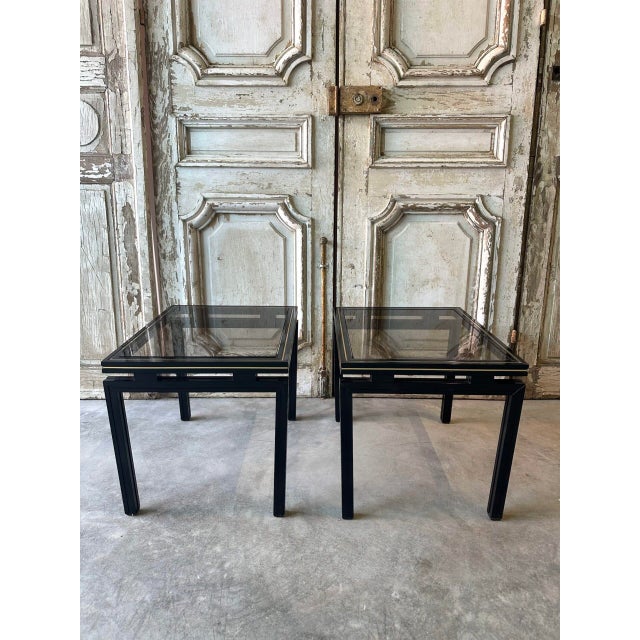 Pierre Vandel Black Side Tables by Pierre Vandel, 1980s, Set of 2 For Sale - Image 4 of 10