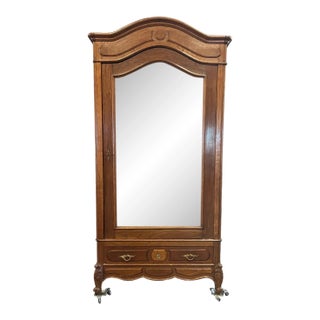 Early 20 Century Belgian Oak Single Door Armoire For Sale