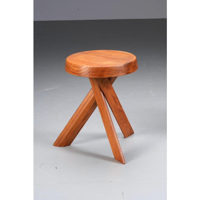 Set of Elm S13A Stools attributed to Pierre Chapo, France, 1970s For Sale - Image 10 of 13