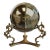 Vintage Optical Glass Ball on Brass Stand For Sale