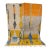 Handmade Moroccan Boujaad Rug, Mustard Grey Blue Diamond, 9'4" X 6'11" For Sale