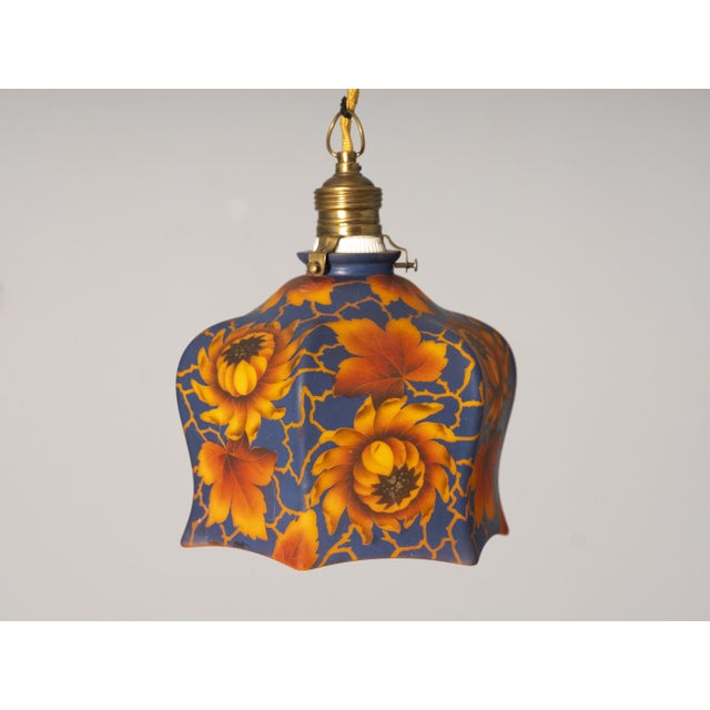 Pendant with Glass Lampshade, 1920s For Sale - Image 11 of 13