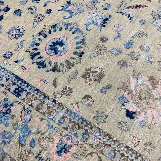 Textile Handwoven Ivory Transitional Style Area Rug 8'2" X 9'7" For Sale - Image 7 of 13