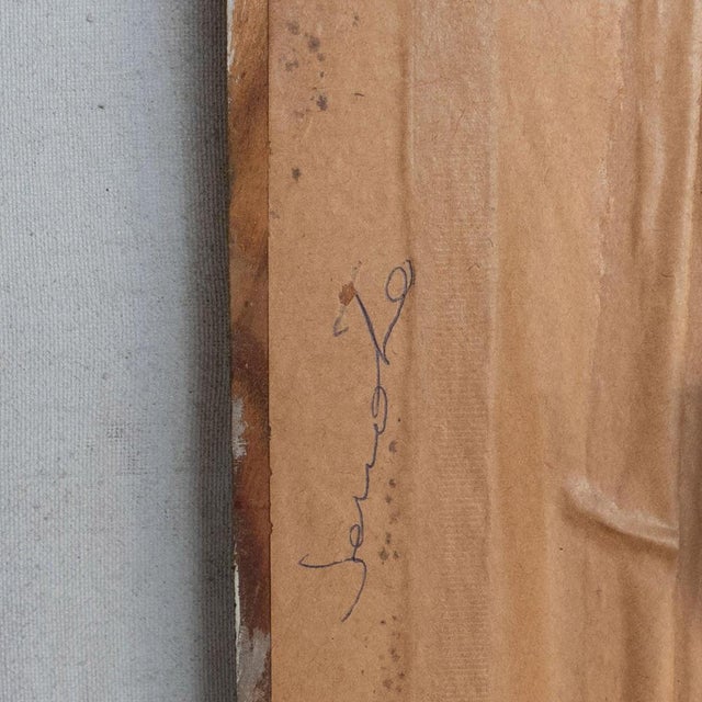 Gold Tomàs Bel, Catalan Landscape, Mid-20th Century, Original Mixed Media For Sale - Image 8 of 9