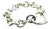 Tiffany & Co. Sterling Silver Vintage Heart Clasp Round Link Bracelet 45.19g For Sale