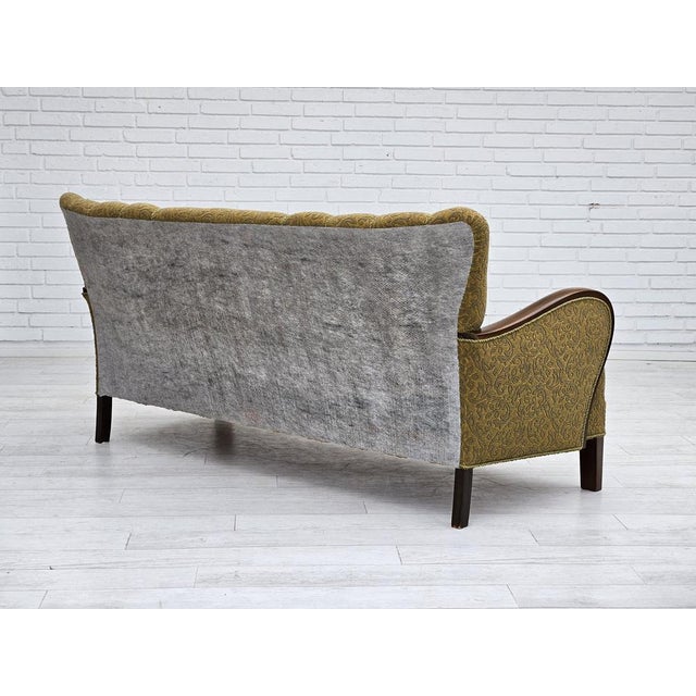 Danish 3-Seater Sofa in Beech & Cotton, 1950s For Sale - Image 11 of 18