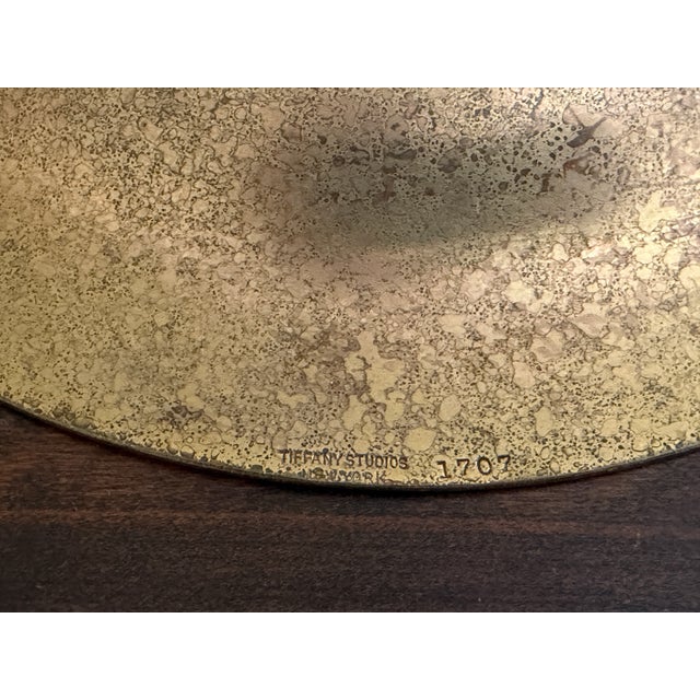 Bronze Early 20th Century Tiffany Studios New York Bronze Doré Shallow Bowl For Sale - Image 8 of 8