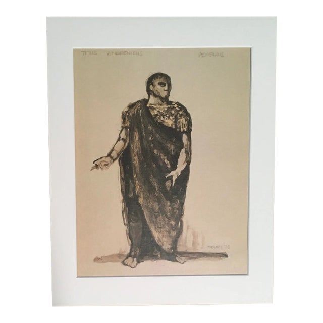 Vintage Stratford Festival Design Folio, "Titus Andronicus" Costume Print For Sale