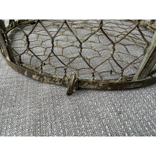 Vintage Indoor Wire Birdcage Garden Cloche For Sale - Image 14 of 17