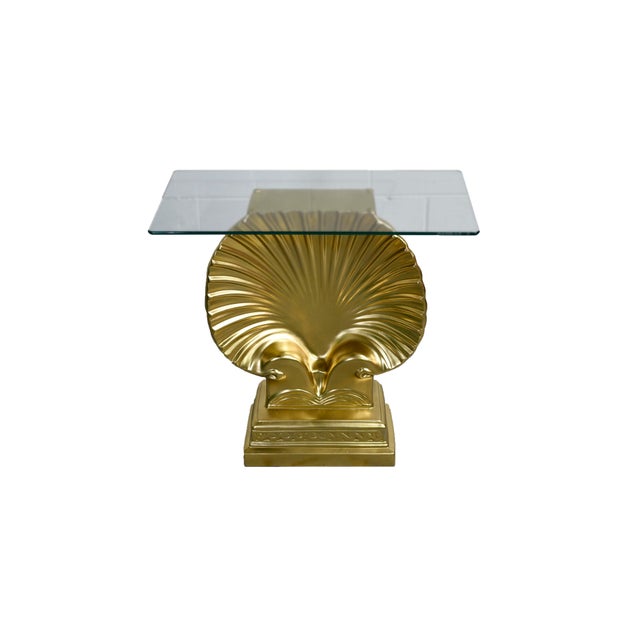 1970s Hollywood Regency Clam Shell Grosfeld House Style Hall Table For Sale - Image 11 of 11