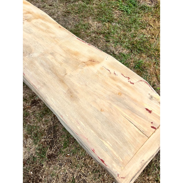 French 19th Century Bleached Solid Oak Country Console Table For Sale - Image 6 of 12