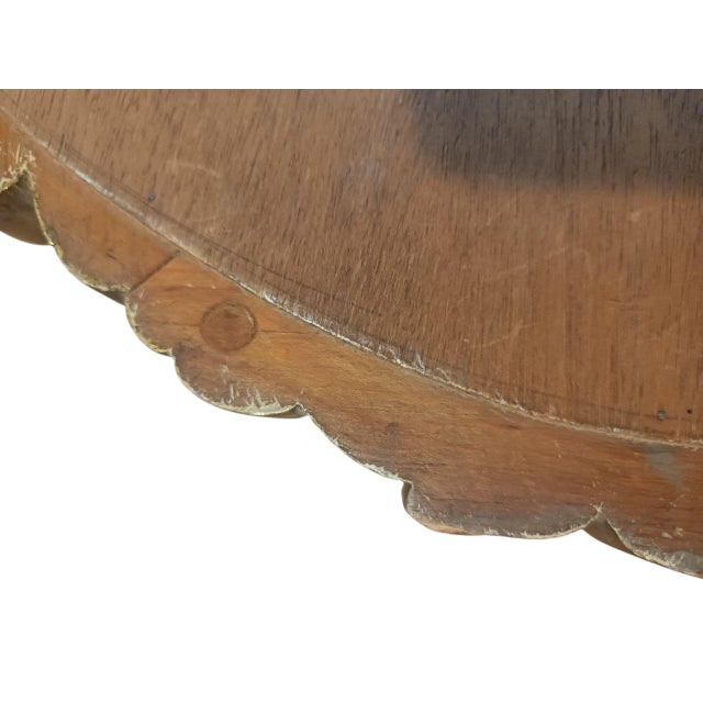 Art-Deco French Mirror in Gilt Carved Wooden Frame with Geometric Floral Design, 1930s For Sale - Image 6 of 8
