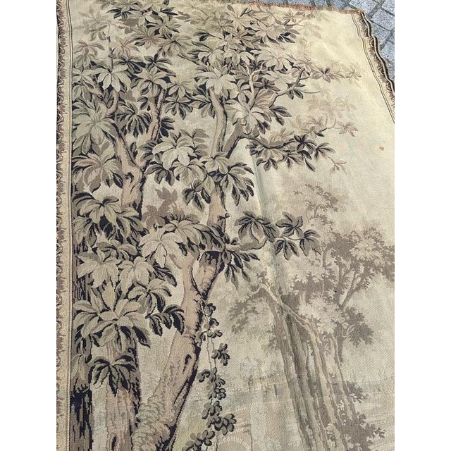 Vintage French Jacquard Tapestry Panel in the style of Aubusson, 1940s For Sale - Image 18 of 18