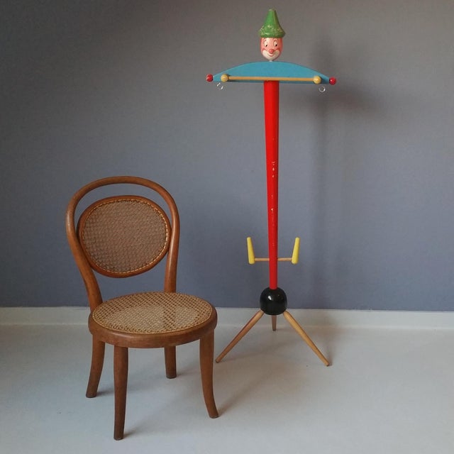 Wood Wooden Children's Valet Stand, 1950s For Sale - Image 7 of 9