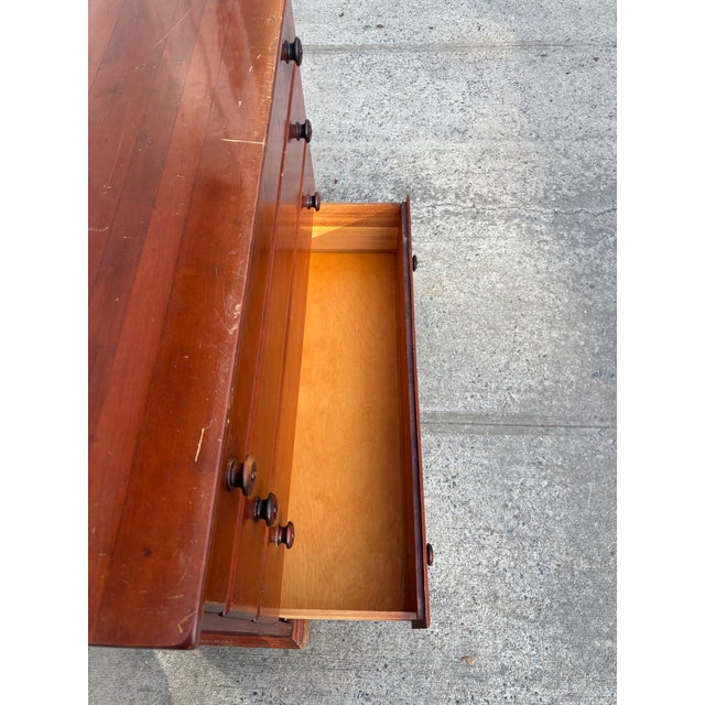 Solid Wood Early American Dresser, Vintage 4 Drawer Chest, Maple Wood Bedroom Storage For Sale - Image 12 of 12