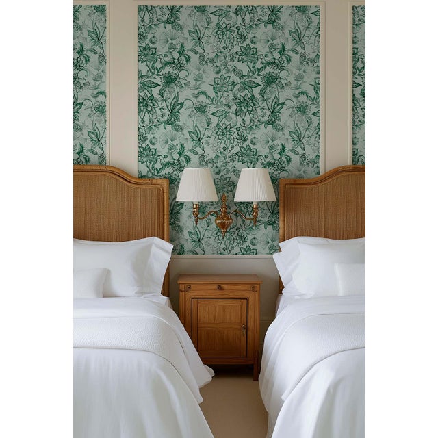 This wallpaper design, which we call, Floral &amp; the Frog, started as our take on a classic watercolor chinoiserie...