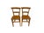 Set of two antique dining chairs made of elm wood, late 19th century. The chairs have a simple design, which gives them a...