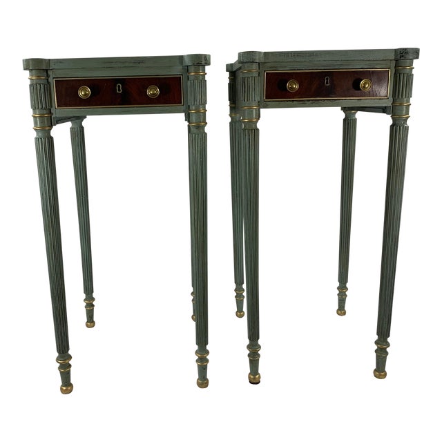 Sheraton Style Biggs Furniture Company Side Tables A Pair Chairish