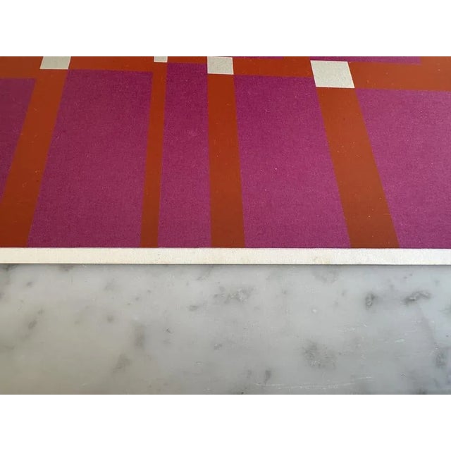 Mid-Century Modern Max Hermann Mahlmann, Composition Trilogy Red, Silkscreen Print For Sale - Image 3 of 13