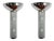 Glass and Chrome Sconces - a Pair For Sale