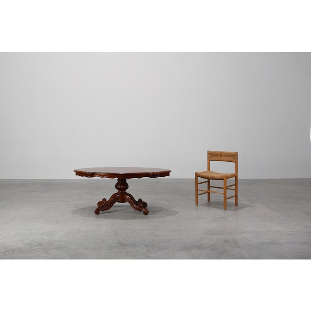 Victorian Cherrywood Oval Coffee Table, England, 1850s For Sale - Image 4 of 11