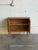 Wood Oak Display Cabinet With Leaded Glass Doors Interior Shelf Mid-Century Modern Denmark 1960s For Sale - Image 7 of 10