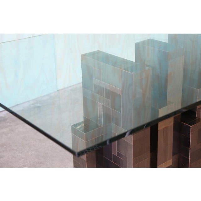 1960s Paul Evans Gunmetal Cityscape Dining Table Mid Century Modern For Sale - Image 9 of 13