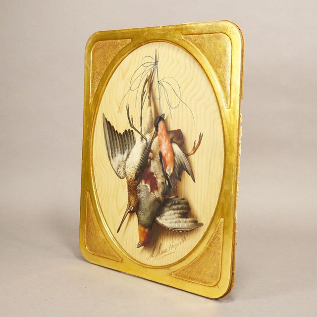 Antique Trompe l'oeil Painting by Micheangelo Meucci, Florence 1867 Item e6857 A large Trompe l'oeil oil painting...