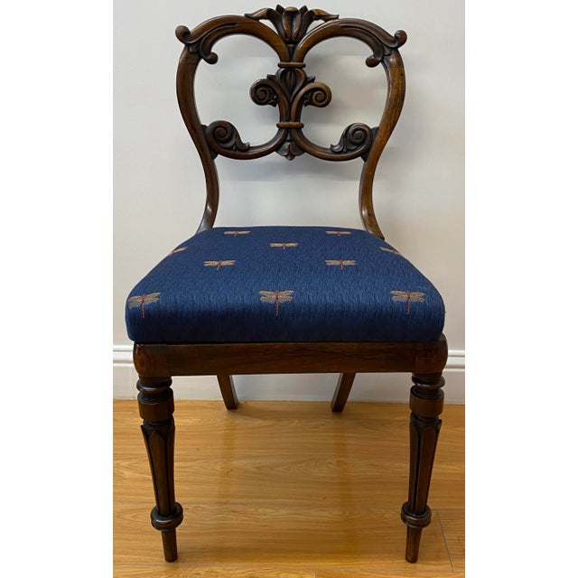 Set of Six English Carved Rosewood Dining Chairs C.1850 For Sale In San Francisco - Image 6 of 11
