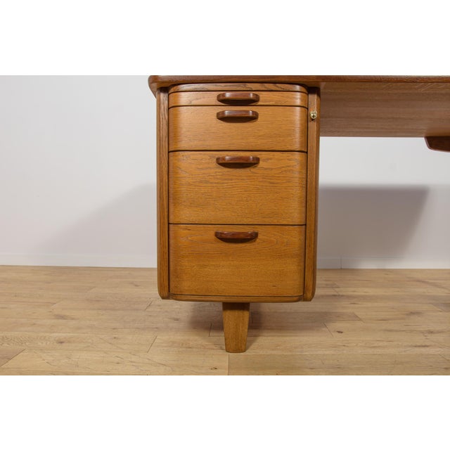 Art Deco Oak Desk by Gunnar Ericsson for Åtvidaberg / Facit AB, Sweden, 1950s For Sale - Image 10 of 18