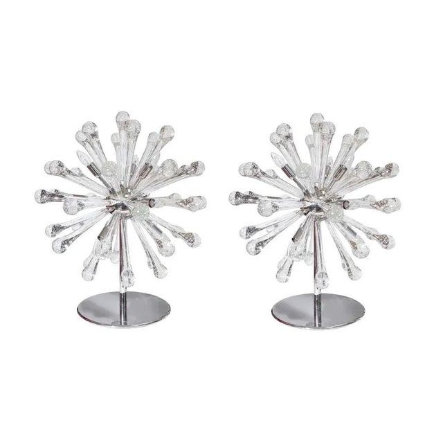 Murano Sputnik Bullicante Table Lamps, 1980s, Set of 2 For Sale - Image 6 of 6