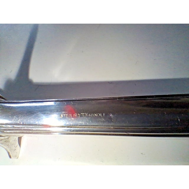 Wallace Silversmiths Mid 20th Century Wallace Grand Colonial Sterling Silver 11" Carving Set - No Monos For Sale - Image 4 of 4