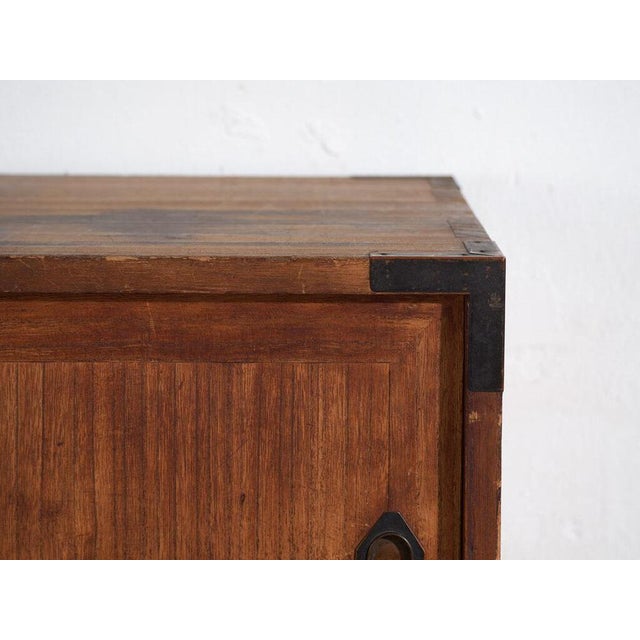 Wood Antique Japanese Tansu in Wood For Sale - Image 7 of 14