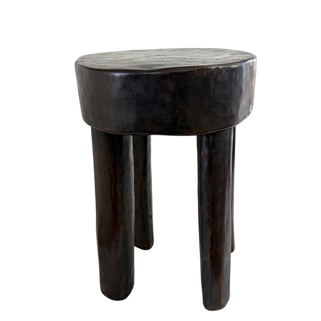African Vintage Wood Milk Stool Hehe Gogo People Tanzania 14.25 " H For Sale - Image 9 of 10