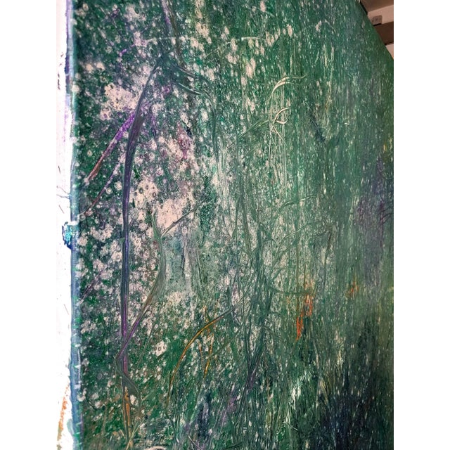 Contemporary Abstract Oil on Canvas "The Hidden Field" by Reiner Heidorn For Sale - Image 6 of 6