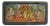Russian Fairy Tale Ruslan & Ludmila Hand Painted Gold Lacquer Mstera Trinket Box For Sale
