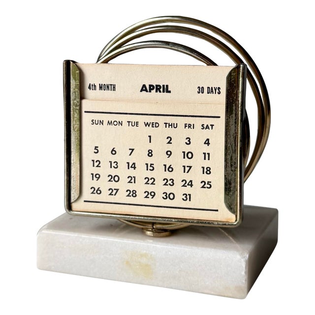 1940s Perpetual Desk Calendar For Sale