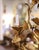 Mid-Century Italian Gilt Tole Six-Light Floral Chandelier For Sale - Image 4 of 11