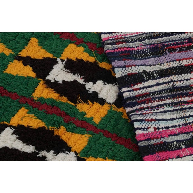 Textile 1950s Azilal Moroccan Boucherouite Rug With Polychromatic Patterns by Rug & Kilim For Sale - Image 7 of 7