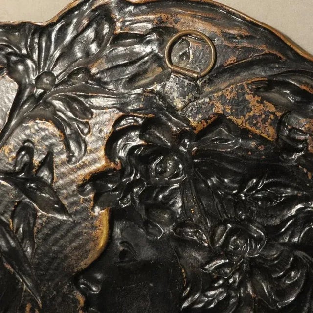 Art Nouveau Bronze Wall Relief For Sale - Image 4 of 7