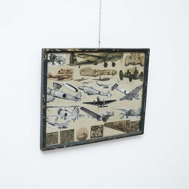 French Artist, Aviation Composition, Early 20th Century, Collage, Framed For Sale - Image 4 of 13