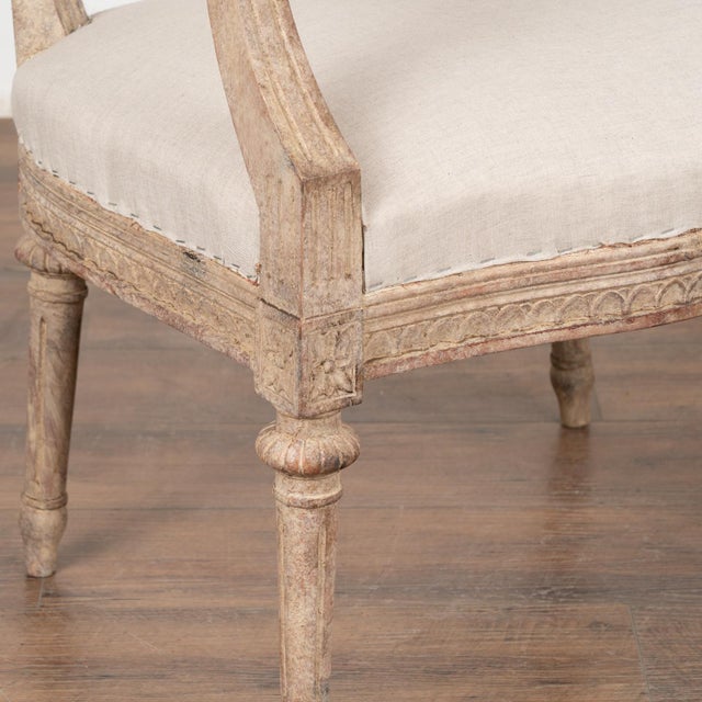 Wood Pair, White Painted Gustavian Style Armchairs, Sweden Circa 1900's For Sale - Image 7 of 8