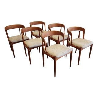 Vintage Model 16 Chairs in Teak by Johannes Andersen for Uldum Møbelfabrik, 1960s, Set of 6 For Sale