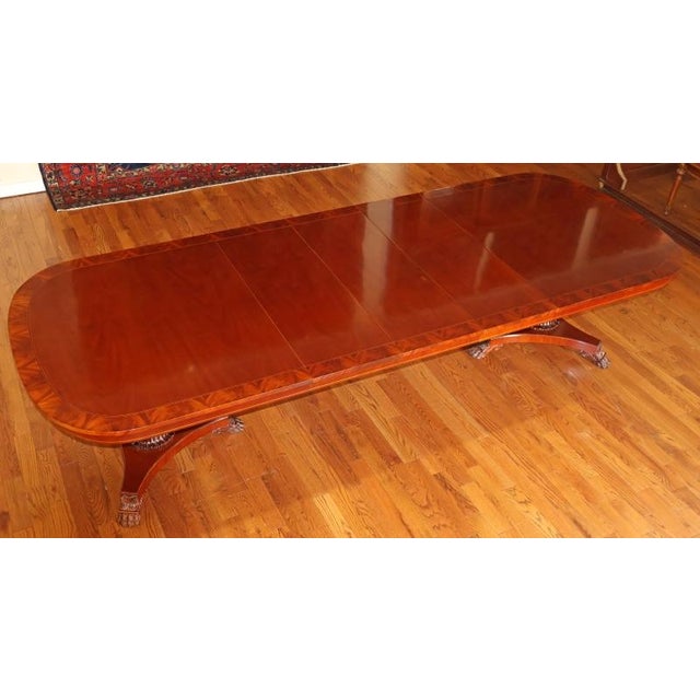 1990s Kindel National Trust Empire Neo Classical Style Mahogany Dining Table For Sale - Image 10 of 17