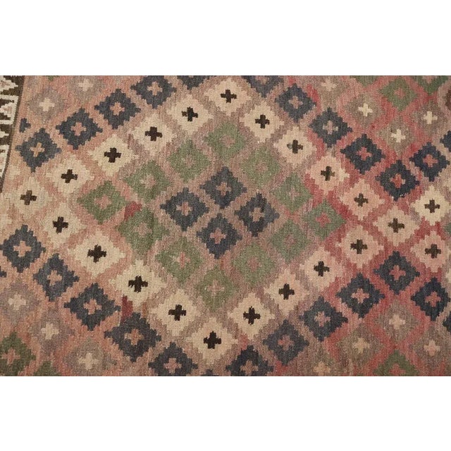 Brown Afghan Kilim Rug, 1980s For Sale - Image 8 of 12