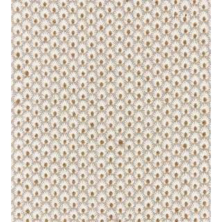 The House of Scalamandré Fleur Embroidery Fabric, Flax For Sale