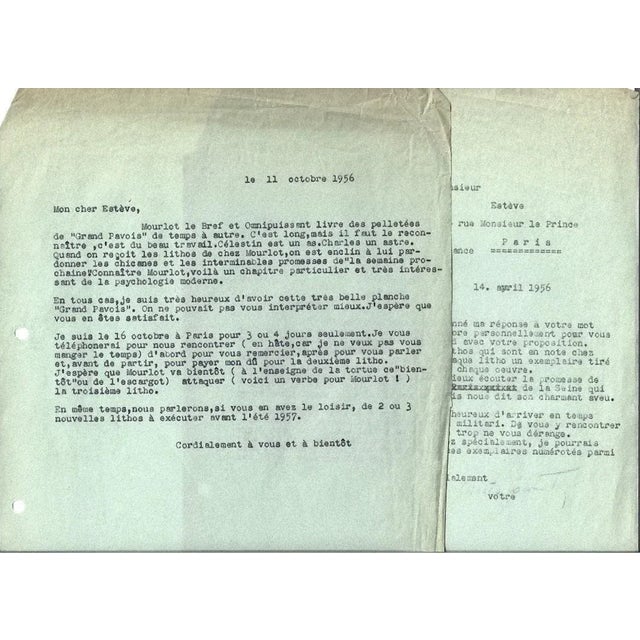 Take a look at this ''Grand Pavois - Correspondence'' between Maurice Estève and Nesto Jacometti. Composed of three items...