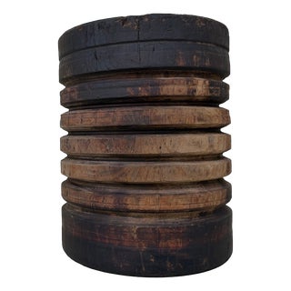 Japanese Industrial Wooden Pulley, 1930s-1950s For Sale