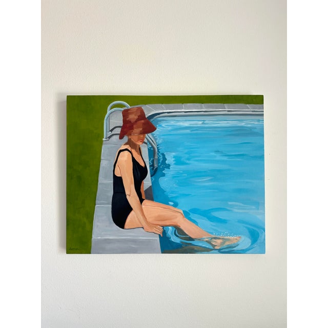 Textile "Amber Shade" Original Oil Painting, by Jennifer Hohlfelder For Sale - Image 7 of 10